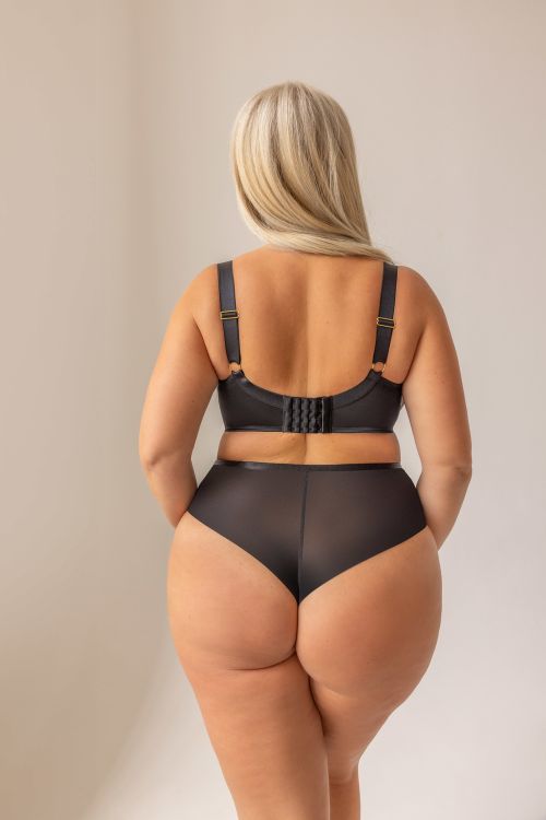 Трусы Kris Line Blurry стринги-шорты High Waist (черный/мульти)