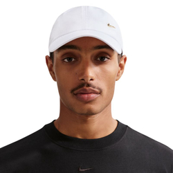 Теннисная кепка Nike Dri-Fit Club Unstructured Metal Swoosh - white/metallic gold