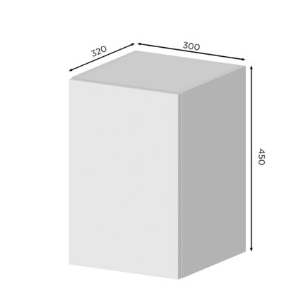 Кухня Модуль ГВ 300 горизонтальный высокий Белый / Тик