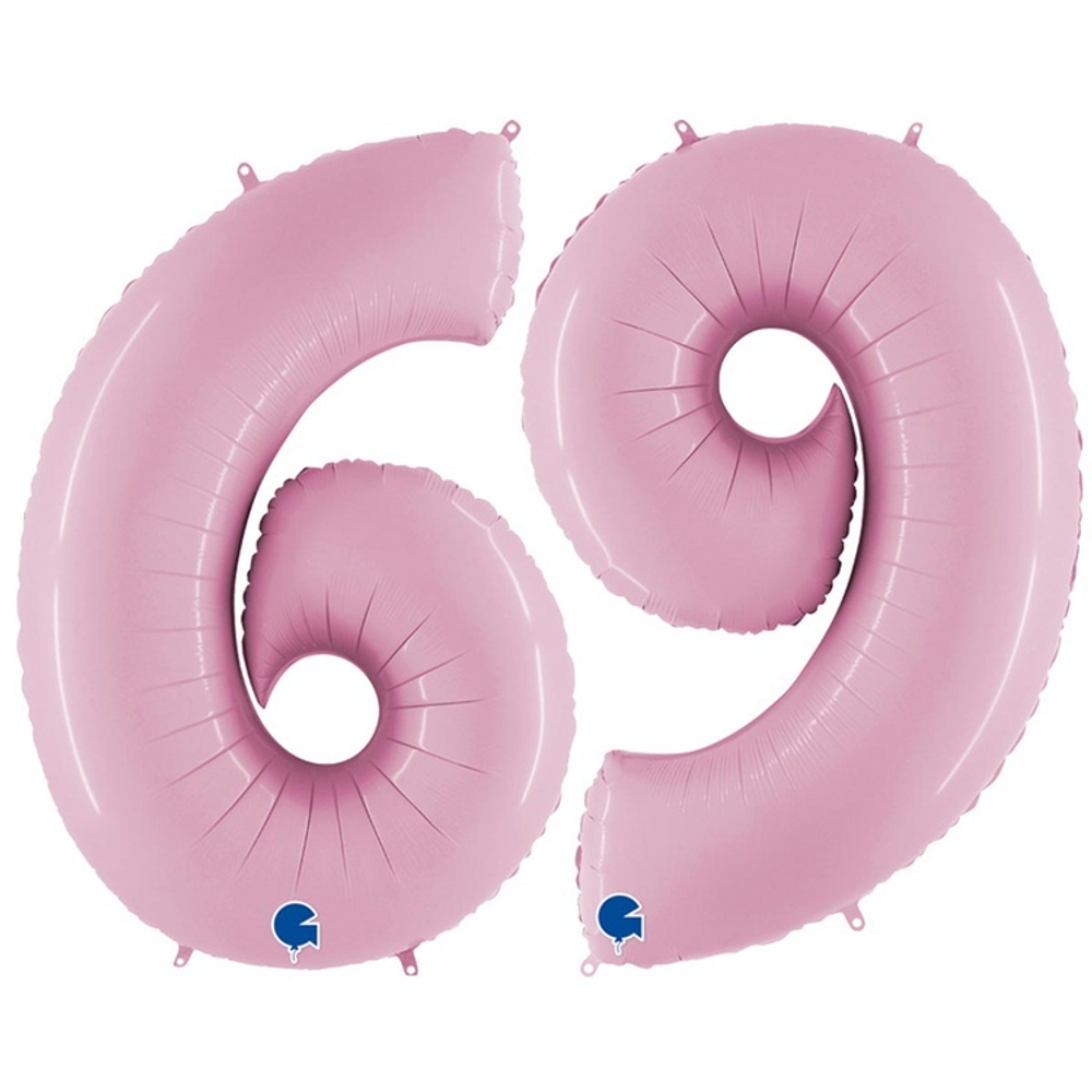 Шар ЦИФРА 6/9 Пастель Pink 40" 102 см