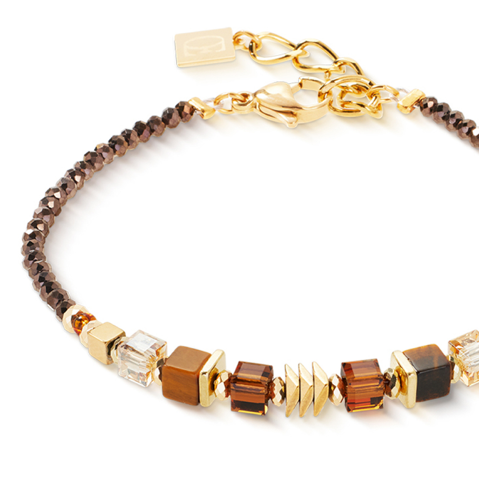 Браслет Coeur de Lion Brown-Gold 3044/30-1116