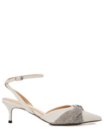 Женские босоножки белые со стразами