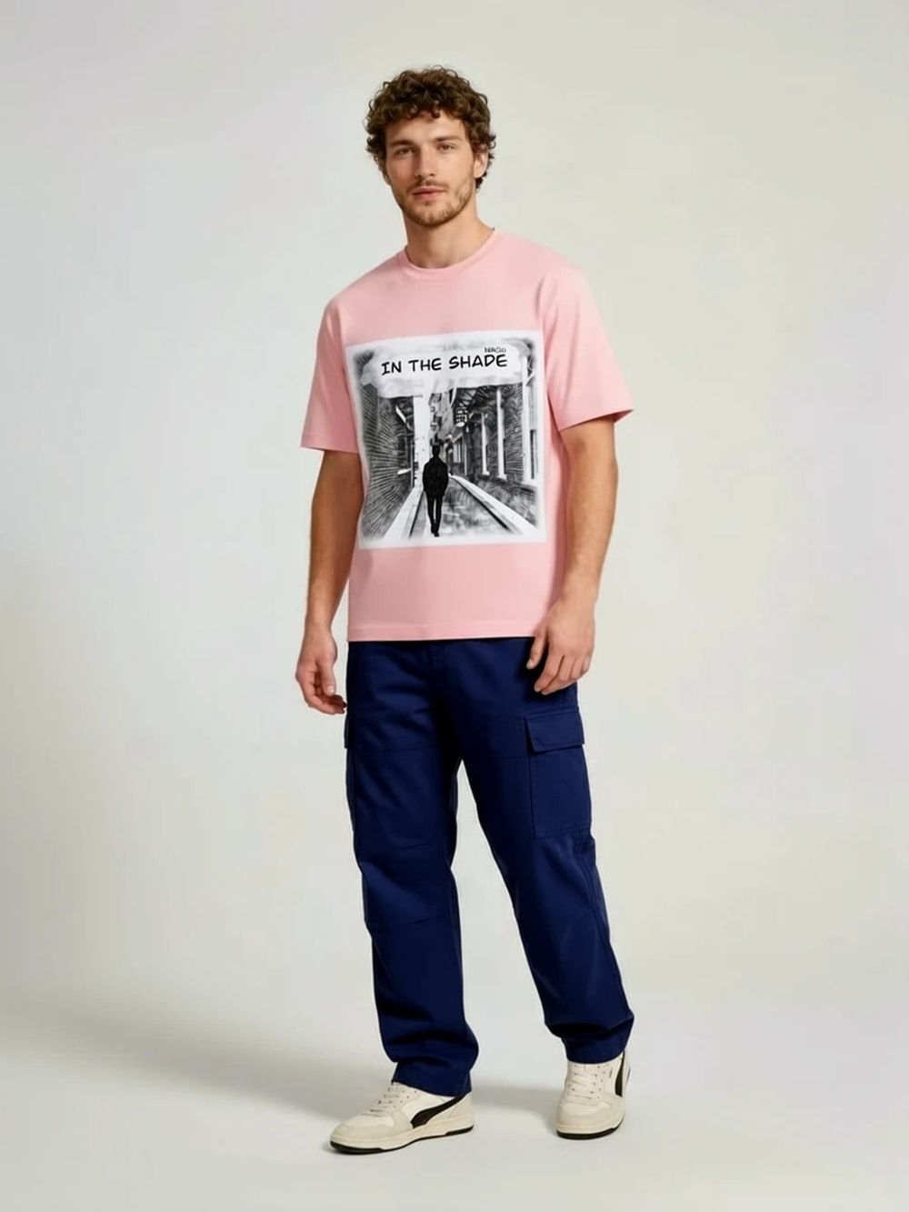 Футболка оверсайз (розовый) - In the shade