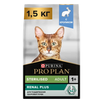 Purina Pro Plan Sterilised Сухой корм для стерилизованных кошек с кроликом, 1,5 кг