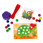 Сортер "Черепаха и паровоз" с пинцетом (Алатойс)