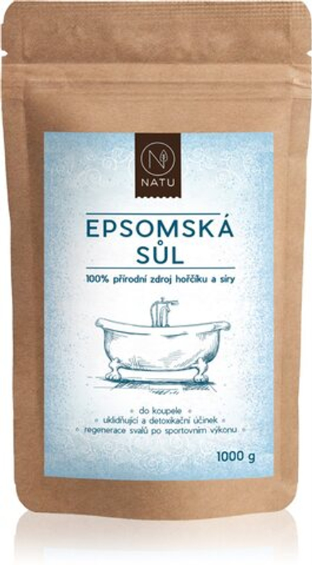 NATU Epsom salt - соль для ванны /   1000  g  / GTIN 8596299006127