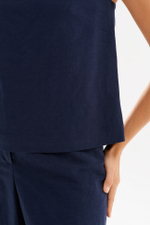 23555 Блузка женская (темно-синий)