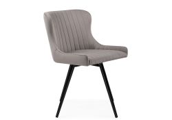 Кресло Хабри крутящееся серый / черный глянец