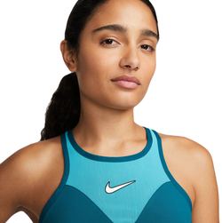 Женский топ теннисный Nike Court Dri-Fit Slam Top - geode teal/teal nebula/geode teal/white