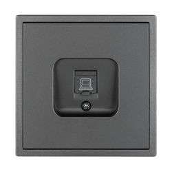 Механизм компьютерной розетки SCT-TENDO-MPC1-SFPL-GR (RJ-45, CAT6) (Arlight, Матовый графитовый) 054593