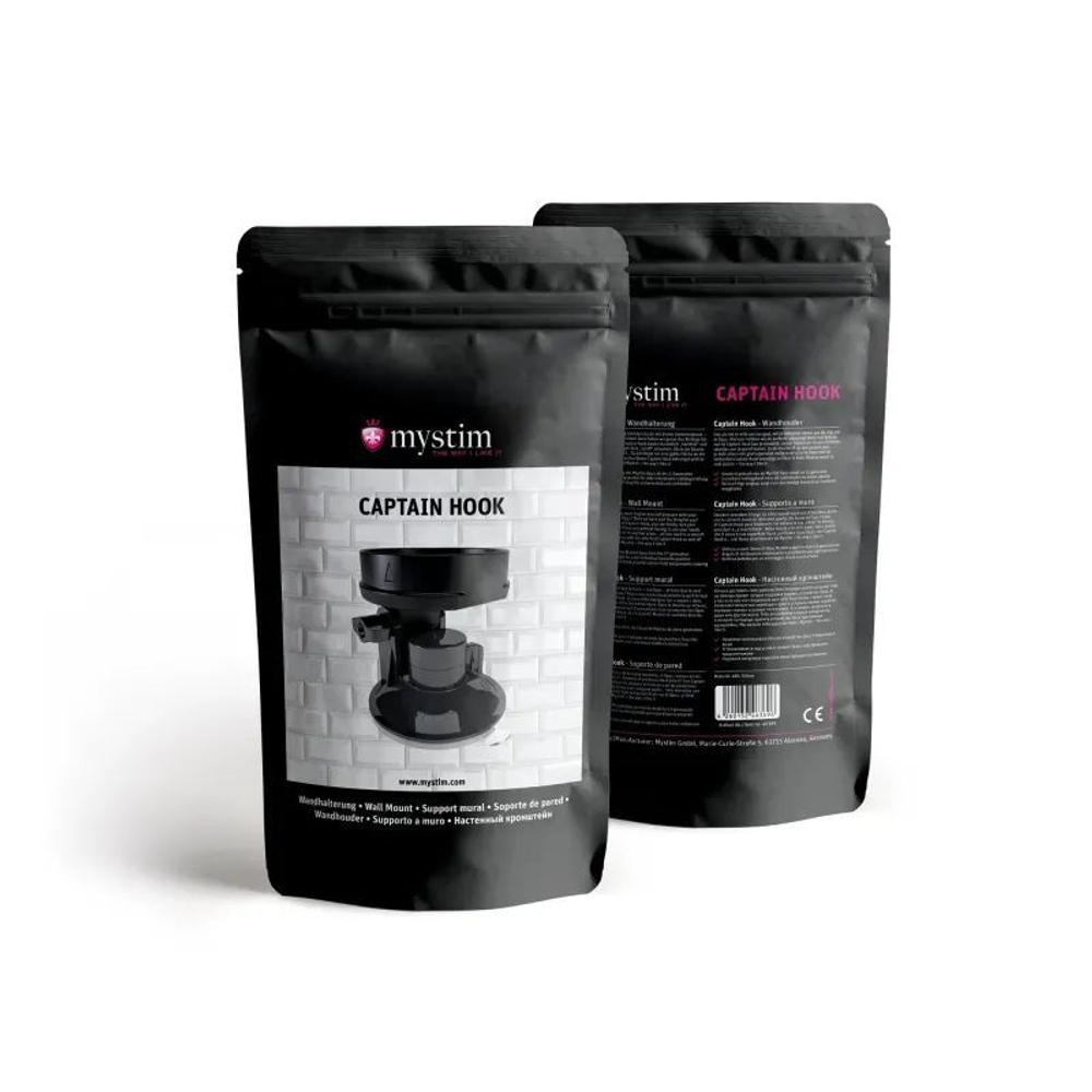 Крепление на стену Captain Hook для мастурбаторов Mystim (Цвет: черный)