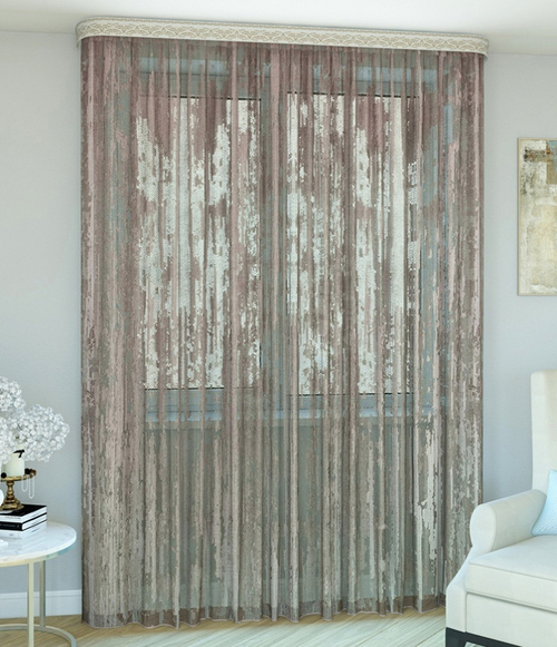 Тюль Legrand Дождь брусника с утяжелителем