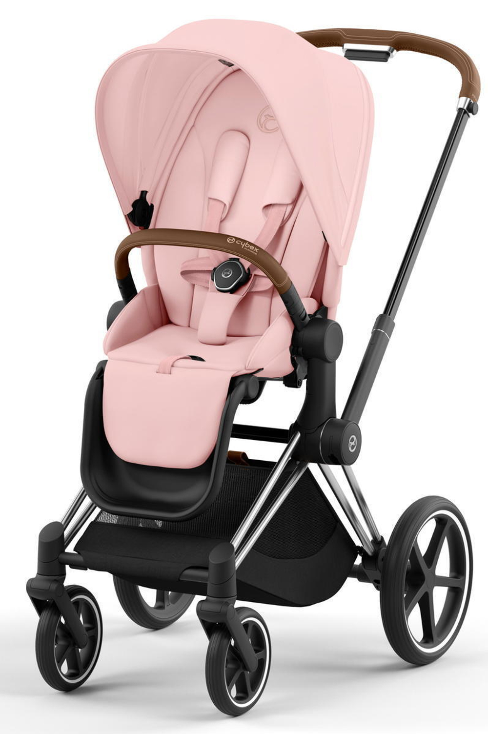 Прогулочная коляска Cybex Priam IV Chrome Brown Peach Pink