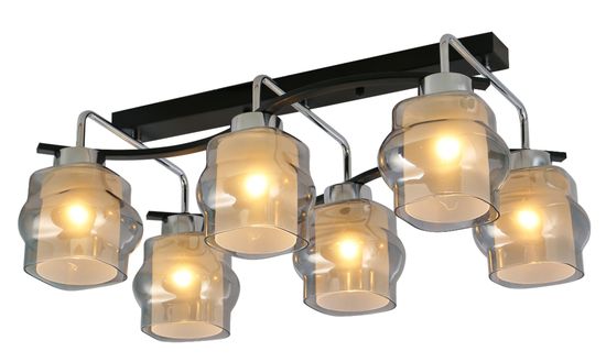 07032/6 BLACK+CHROME (1) Люстра (RL)