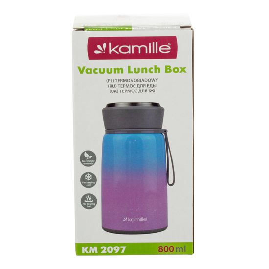 Термос для еды 800 мл. из нержавеющей стали Kamille KM 2097 с ложкой