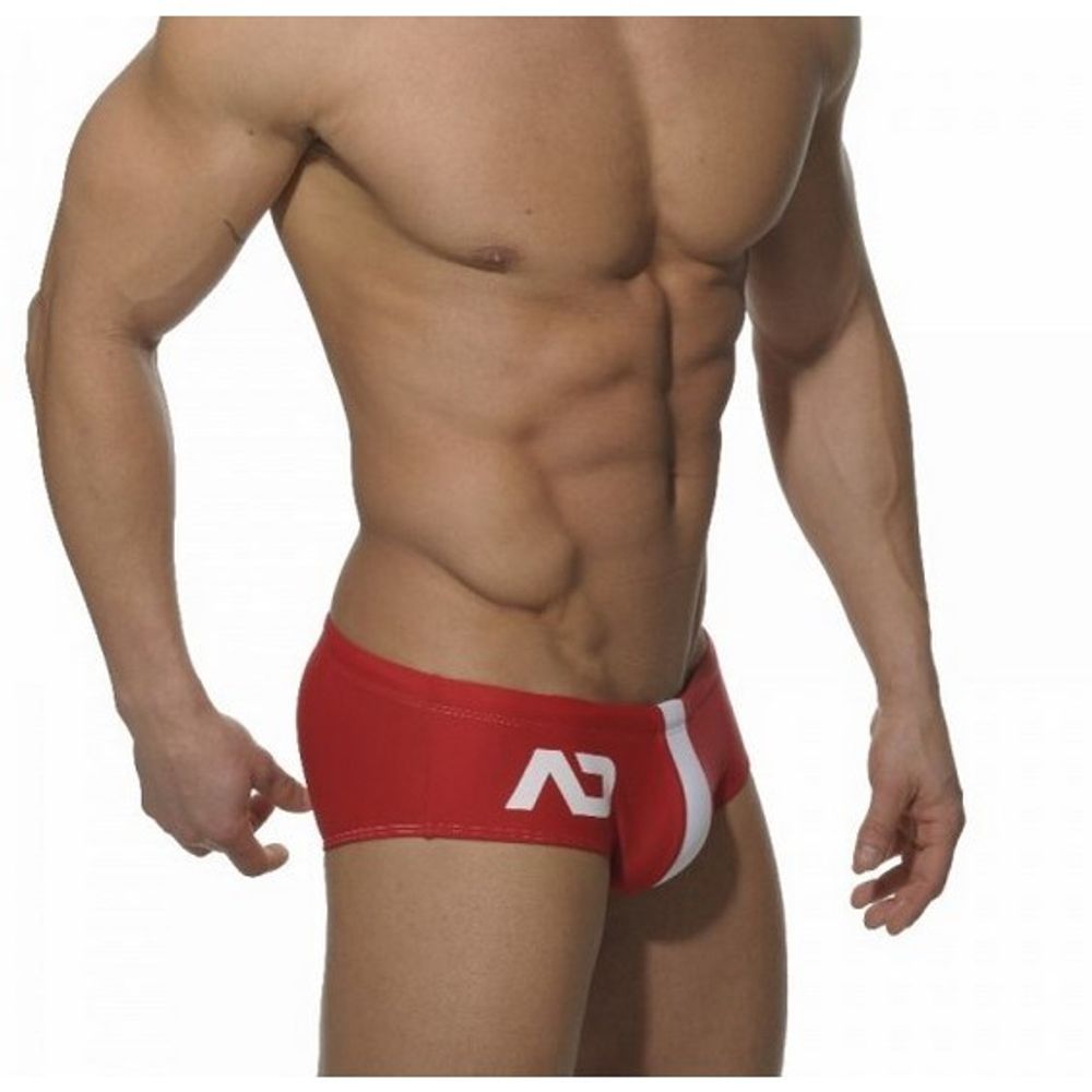 Мужские плавки брифы красные с белой вставкой Addicted