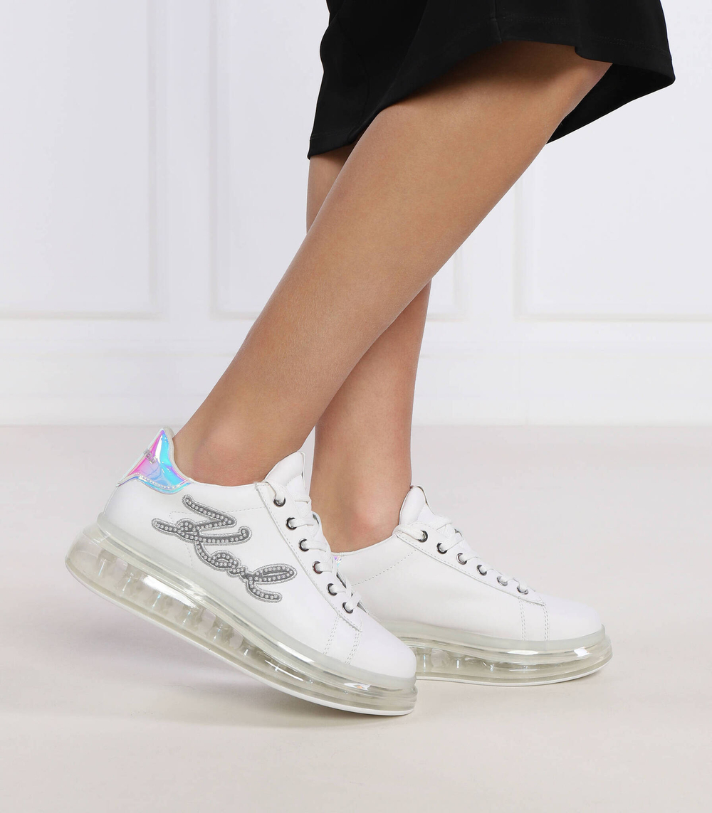 Кожаные кроссовки kapri kushion signia pearl logo lo Karl Lagerfeld - белый(KL62610P)