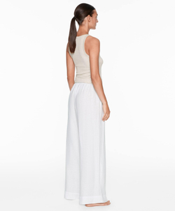 Oysho Топ на бретелях в рубчик, песочный меланж