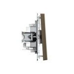 ARTGALLERY 1-клавишный ВЫКЛЮЧАТЕЛЬ КНОПОЧНЫЙ, 10А, механизм, быстрозажим. клем., МОККО