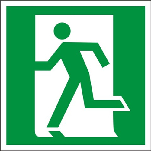 Знак "Выход здесь (левосторонний)"