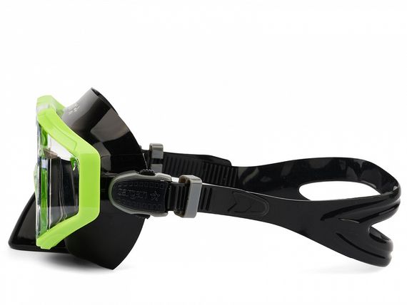 Набор маска+трубка в сумке Sargan Панорама-М черный/зеленый