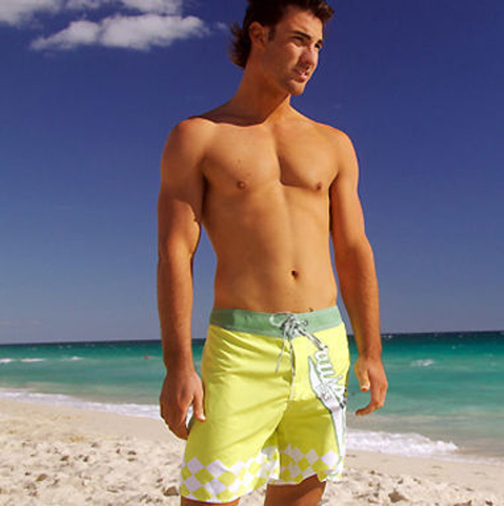 Мужские плавательные шорты салатовые Aussiebum Surf Shorts Broadbeach