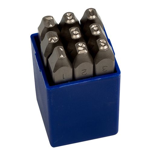 KING TONY (11509SQ05) Набор ударных клейм 5 мм, цифры, 9 предметов, хвостовик HRC 40