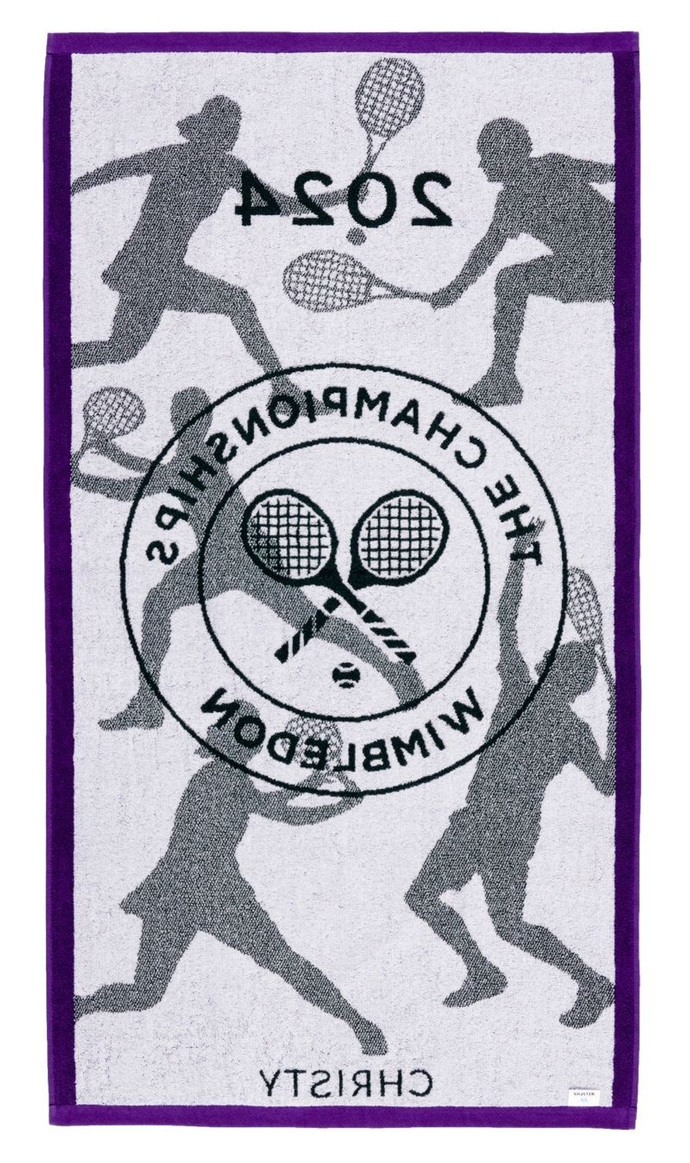 Полотенце теннисноеWimbledon Championship Towel 2024 - Фиолетовый, зеленый