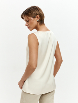 Атласный топ Лея в цвете айвори