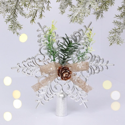 Звезда на ёлку 19*19 см «Хвойная», Серебро