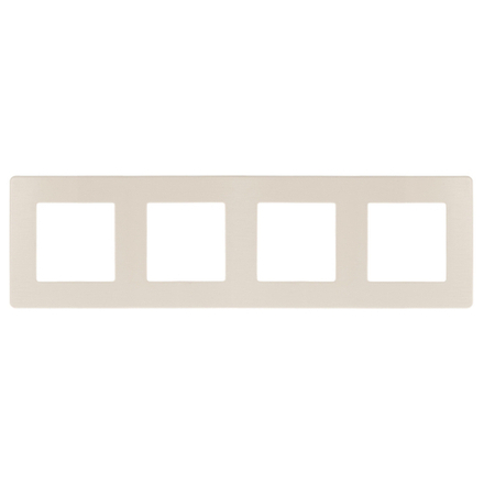 Рамка для розеток и выключателей ЭРА Серия 12 12-5104-02 на 4 поста, Сатин, слоновая кость