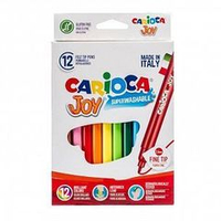 Фломастеры CARIOCA JOY 12 цв. карт. упак. кругл. корп.