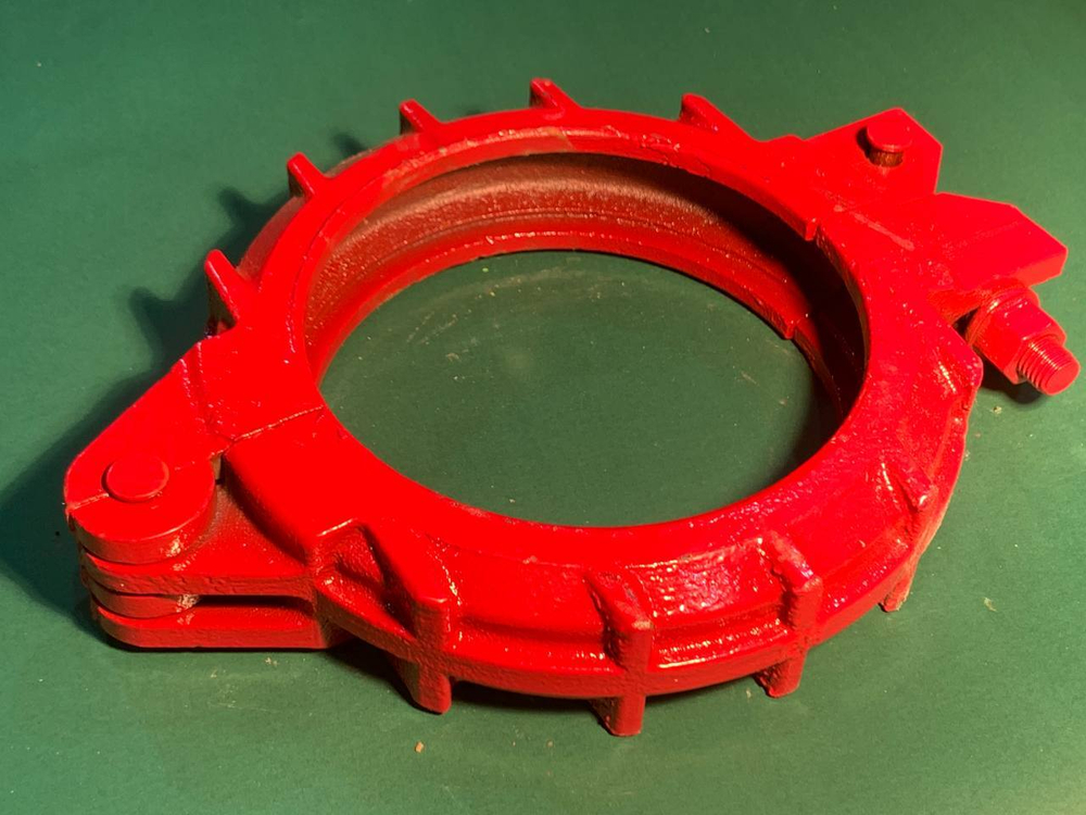 Хомут бетоновода DN200 (236 мм) болтовой (красный)