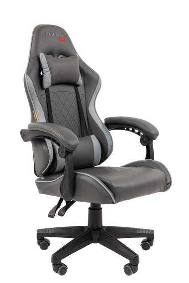 Офисное кресло Chairman CH28 экокожа, черно-серый