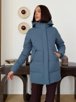 Куртка весенняя удлиненная со съемным капюшоном