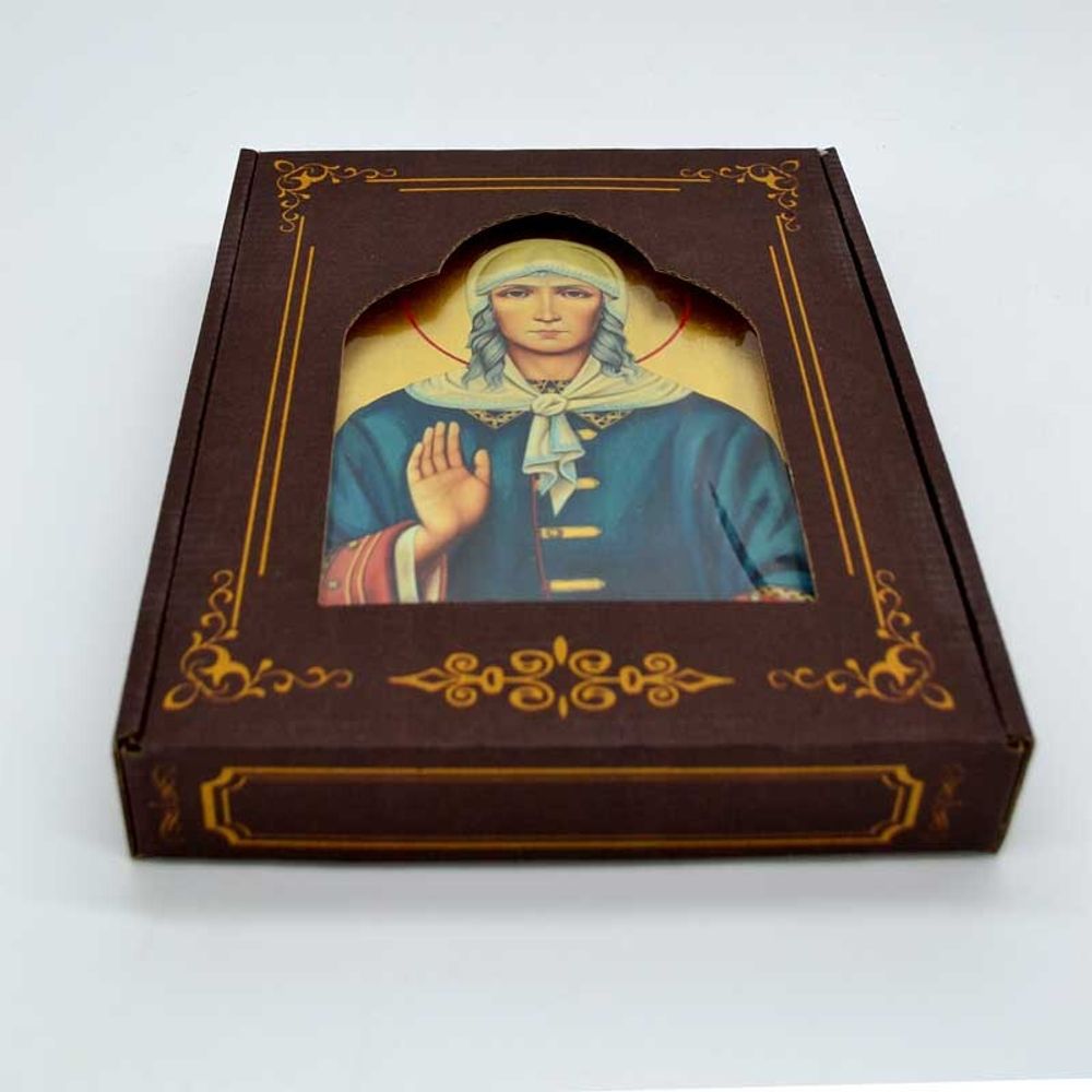 Ксения Петербургская. Афонская икона под старину с мощевиком.