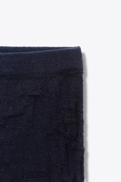 ZARA БРЮКИ ИЗ ТОНКОГО ТРИКОТАЖА С ЭФФЕКТОМ ЖАТОСТИ, МОРСКОЙ СИНИЙ