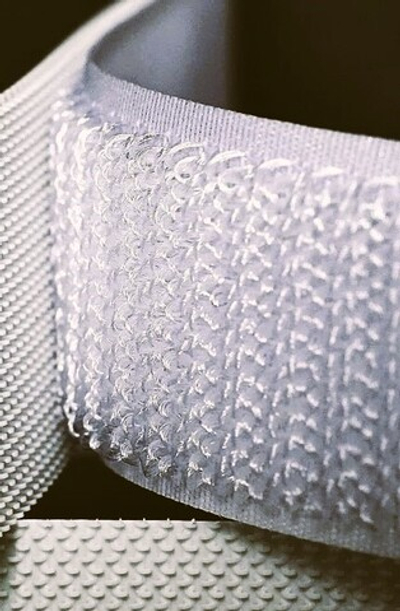 Велкро/липучка пластик, петли, ш. 2 см, белый