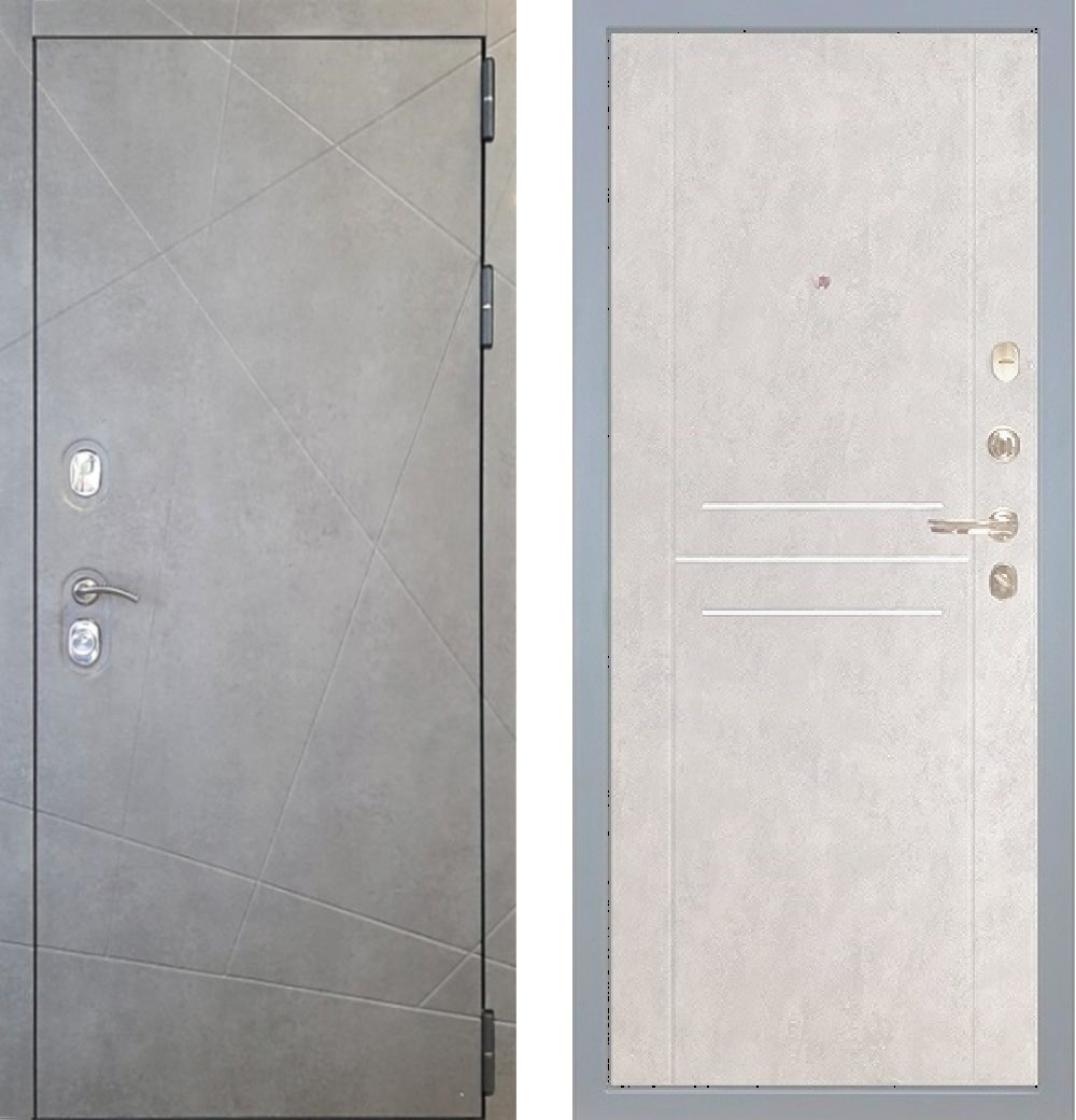 Входная металлическая дверь Лекс New Line Соната Бетон серый (темный)/ №81 Бетон серый