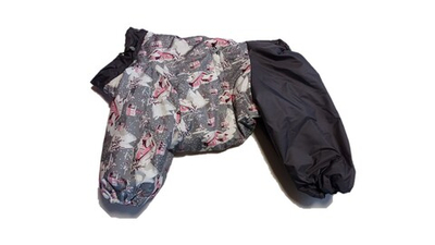 Комбинезон, утепленный синтепоном спектр 31 девочка (обхват груди 67 - 75) розовые домики - серый