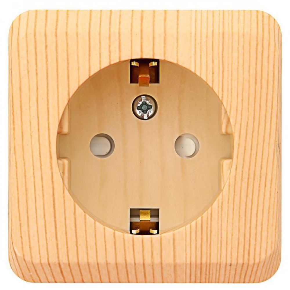 Розетка  1м. "Этюд" сосна c/з о/п PA16-004D