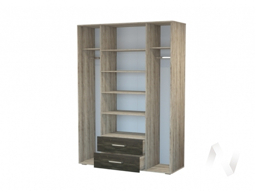 Шкаф 4-х створчатый ПШ-5.6-3 Спальня Версаль-2 (дуб баррик/ясень анкор/белый)