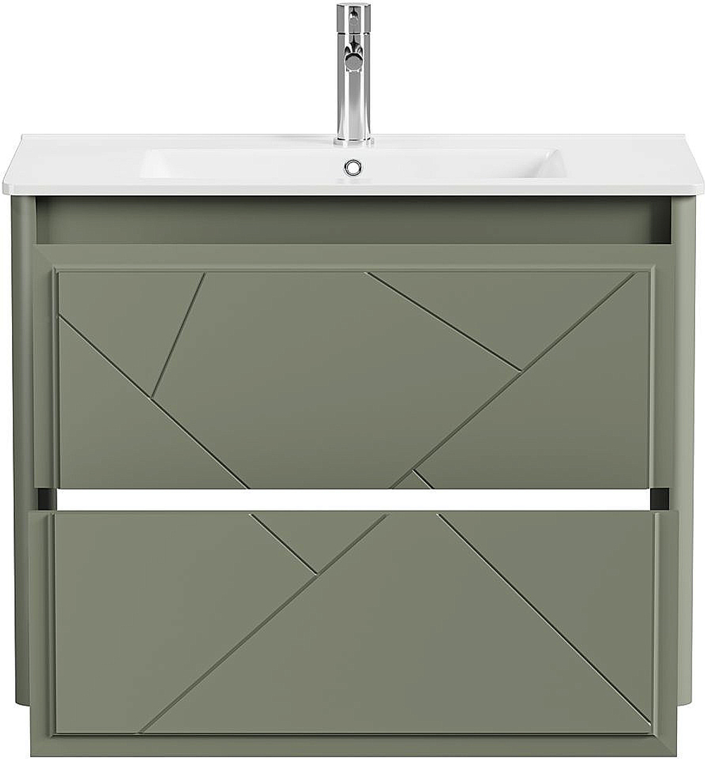 Тумба с раковиной Allen Brau Paris 80 1.360001.CGM олива матовая