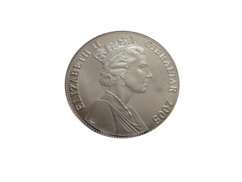 Гибралтар 5 фунтов 2005 Падения Берлина 1945 Вторая мировая война СЕРЕБРО