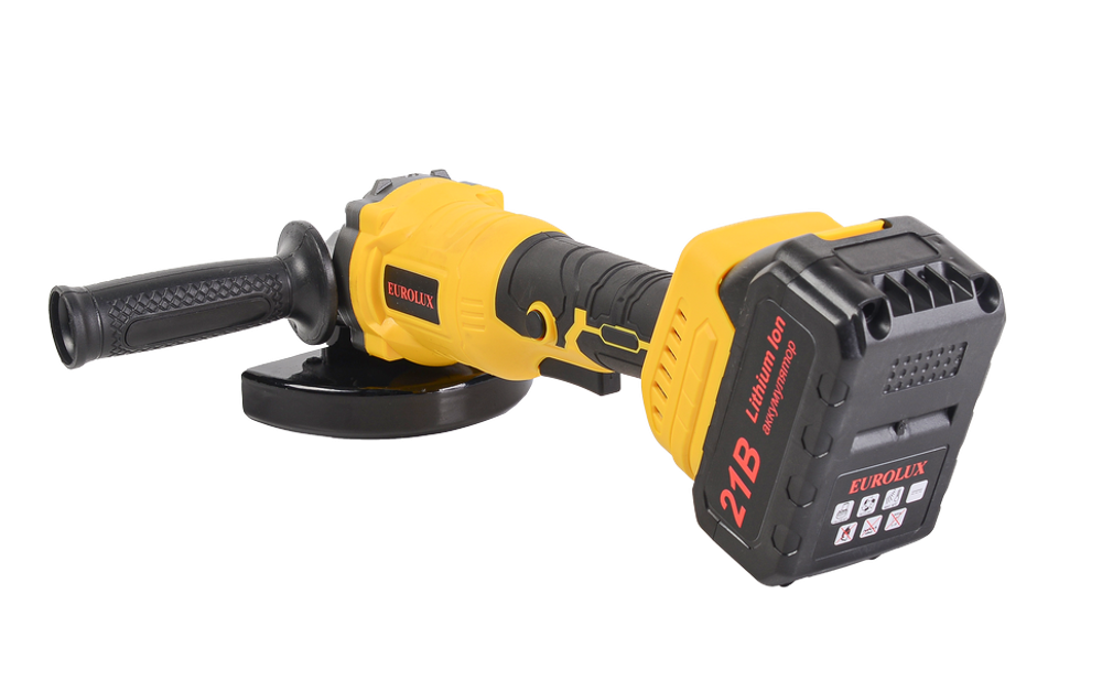 Углошлифовальная машина аккумуляторная Eurolux АУШМ-21Li/125 (в комплекте 2 АКБ и ЗУ) в кейсе