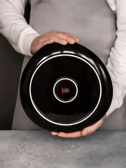 Набор посуды 2 тарелки синие треугольные плоские 28 см