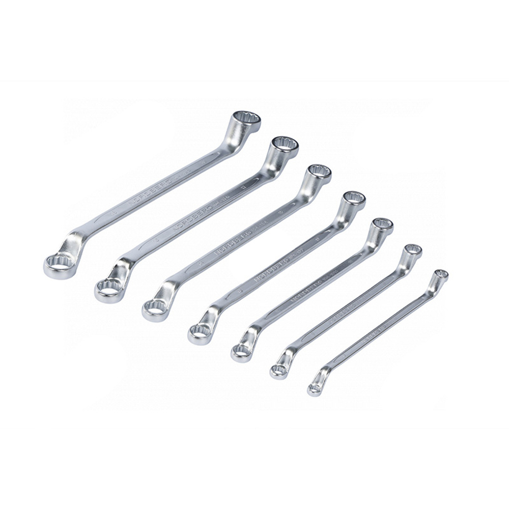 NORDBERG (10407T) Набор ключей накидных в ложементе для тележки, 7 предметов