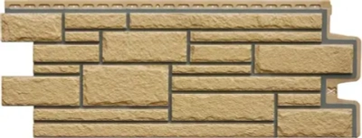 Панель фасадная GL Камелот Design цвет Песочный (шов RAL7006) 0.992*0.392мм 0.39м2 4 уп-40 шт