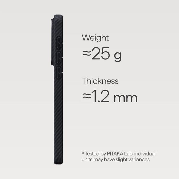 Чехол Pitaka Edge Case для Samsung S26+, Черный | Twill