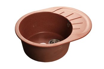 GRANFEST Мойка мрамор RONDO GF-R--580L  чаша с крылом 580*450мм  красный марс арт.GF-